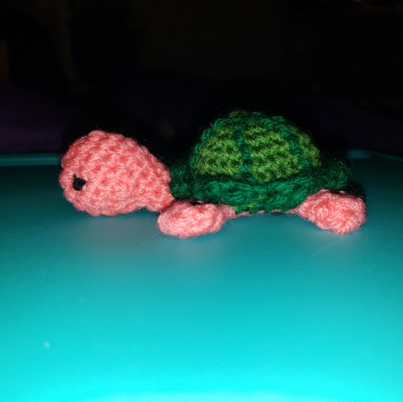 Crochet Watermelon Turtle Amigurumi - Picture 5 of 5